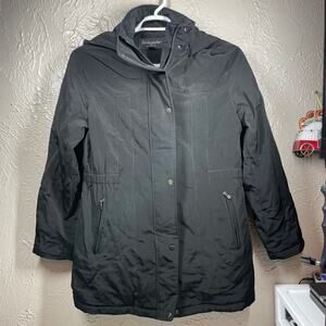 Forecaster of Boston Womens Black Hooded Water Repellent Insulated Jacket Small